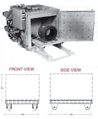 Technical drawing of a Steelman Oven