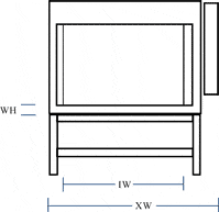 Technical drawing of a Steelman Oven