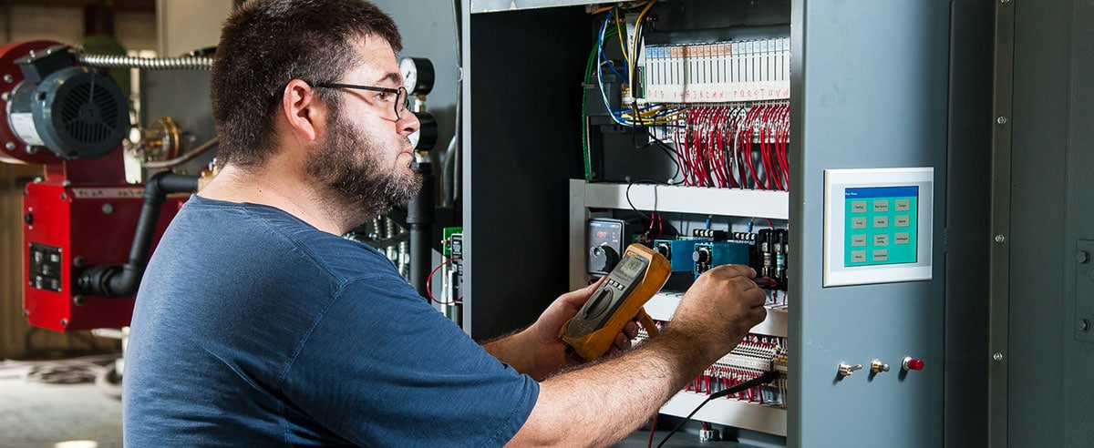 Man Testing Electrical Output