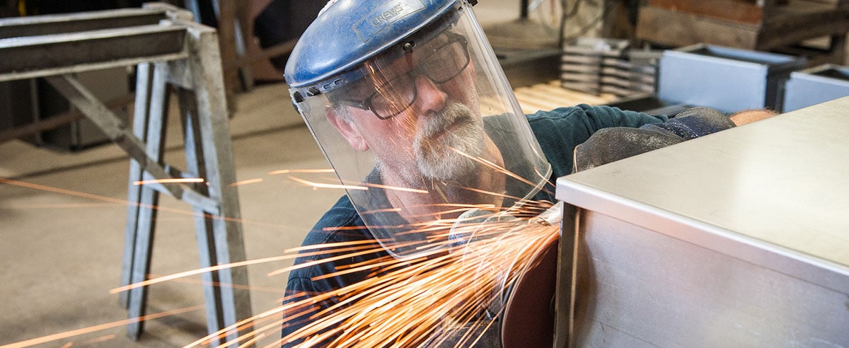 Man Using a Sander