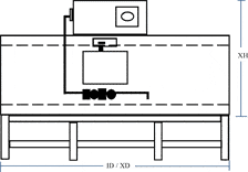 Technical drawing of a Steelman Oven