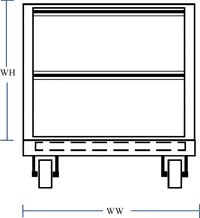 Technical drawing of a Steelman Cart