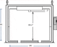 Technical drawing of a Steelman Oven