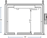 Technical drawing of a Steelman Oven
